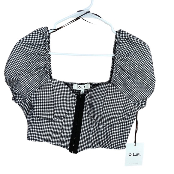 BUSTIER-STYLE CROP TOP - Picture 1 of 3